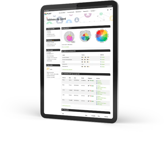 Tableau de bord DISC